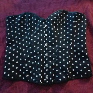 Women's polka dot corset